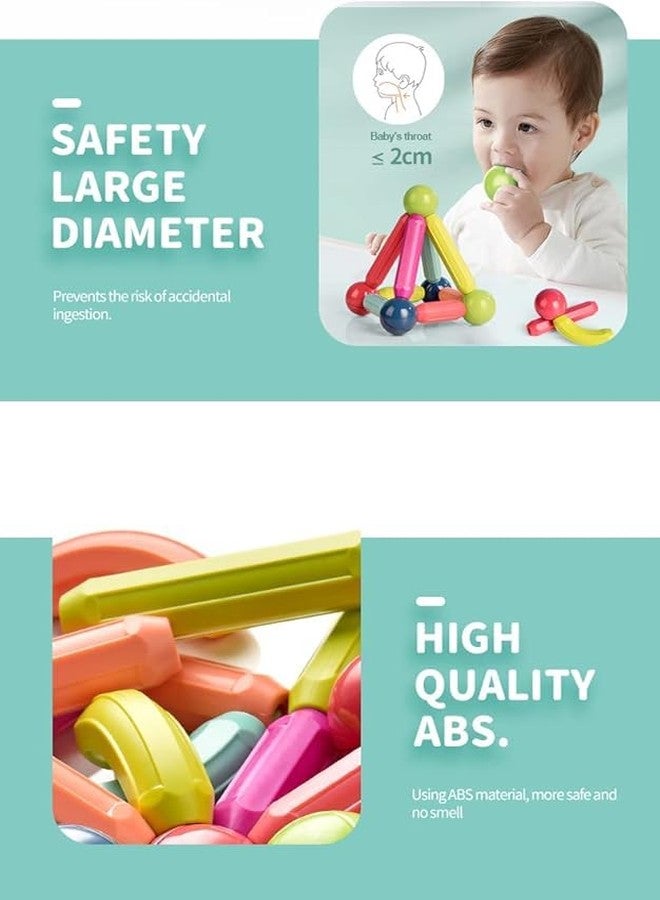 Tendula Magnetic Sticks with Balls,Magnetic Ball and Rods Set,Sticks Building Blocks for Kids, 3+ Year Old Children Boy Girl Educational Construction Toy (Magnetic Sticks & Ball, 32, Piece) - Image 5